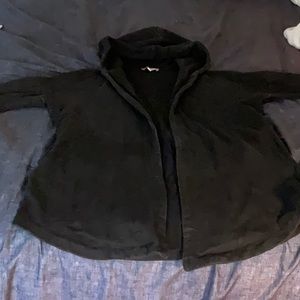 Black hoodie cardigan